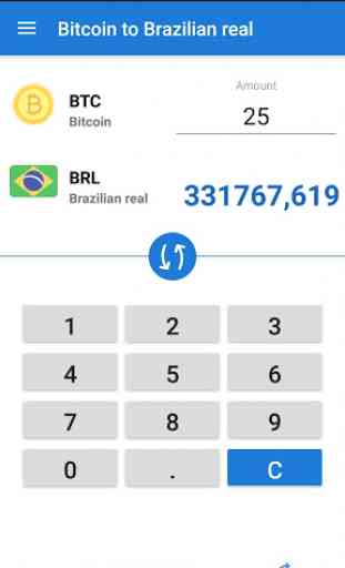 Bitcoin to Brazilian real converter / BTC to BRL 1
