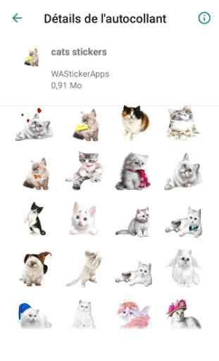 Cats stickers for Chat - WAStickerApps 3
