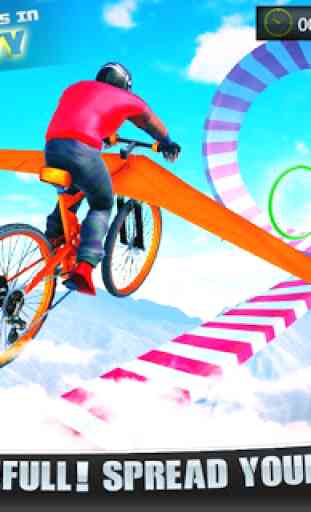 Flying Bicycle Stunts 2019: Impossible Mega Ramp 1