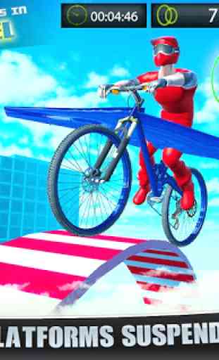 Flying Bicycle Stunts 2019: Impossible Mega Ramp 2