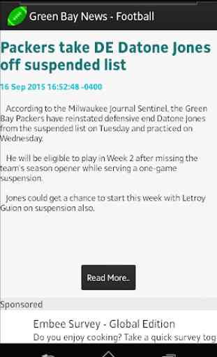 Green Bay News - Football 3