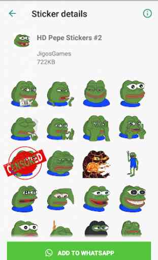 HD Pepe Meme Stickers - WAStickerApps 3
