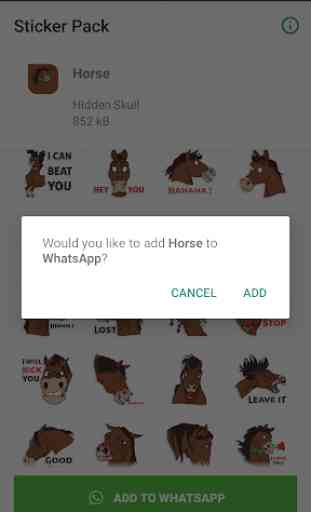 Horse Emoji for WAStickerApps 3