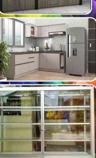 idées de design d'armoires de cuisine en aluminium 1