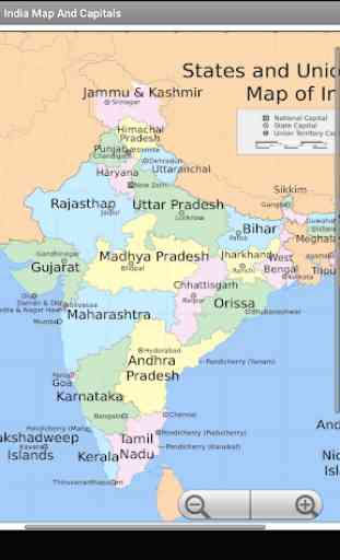India Map & Capitals 2