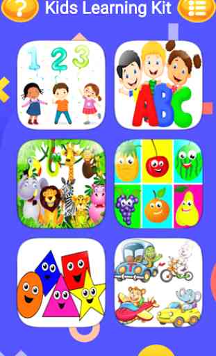 Kids Learning - ABC,123, Animals, Shapes, Fruits 1