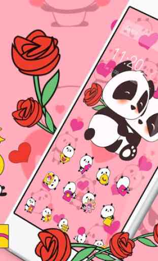 Pink Panda Cute Icons 1