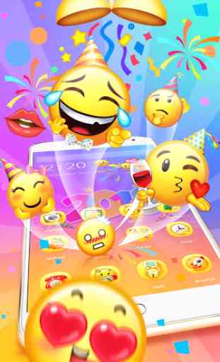 Thème 3D Emoji-Bonne année 3