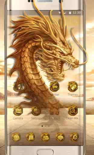 3D Golden Dragon 2