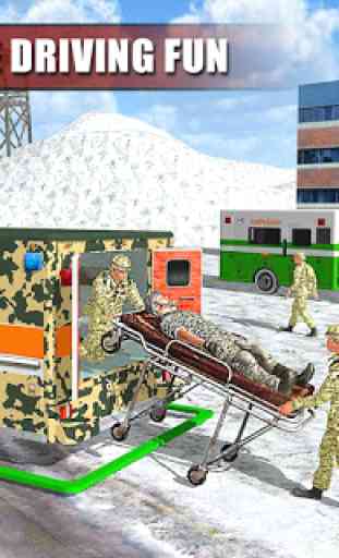 Ambulance de l'armée au volant d'un soldat 1