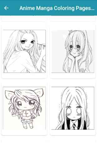 Anime Manga Coloring Pages Book 4