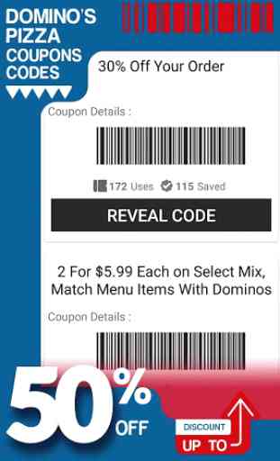 Coupons for Domino's Pizza  2