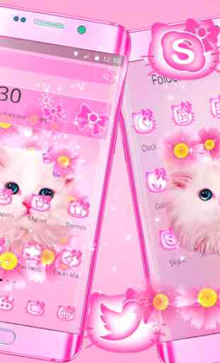 Cute Pink Kitty Cat Theme 2