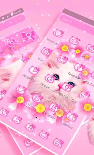 Cute Pink Kitty Cat Theme 4