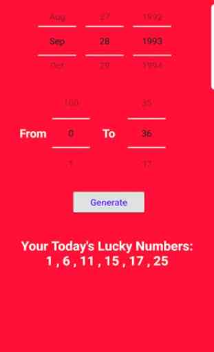 Daily Lucky Numbers Generator 2