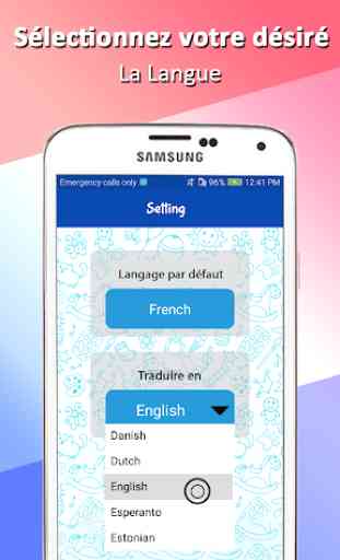 Français Anglais Text chat traducteur clavier 2