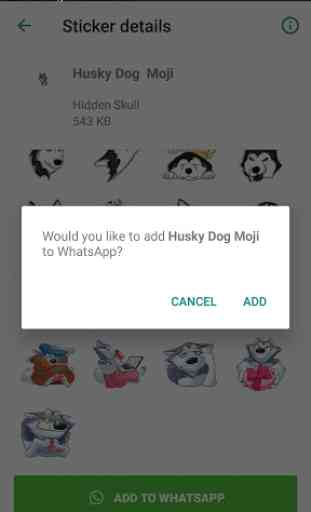 Hushky Dog Sticker for WhatsApp 3