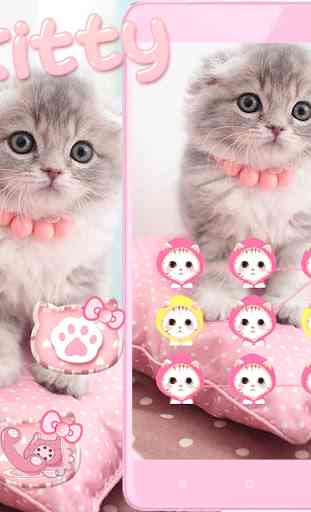 Mignon minou chat theme Cute Kitty Cat 4
