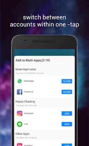 Multi Apps - Plusieurs comptes simultanément 2