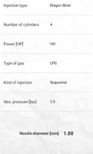 Nozzle calculator LPG/CNG 1