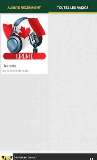 Stations de Radio Toronto - Canada 3