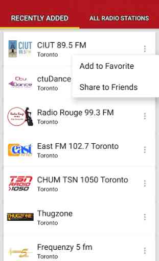 Stations de Radio Toronto - Canada 2