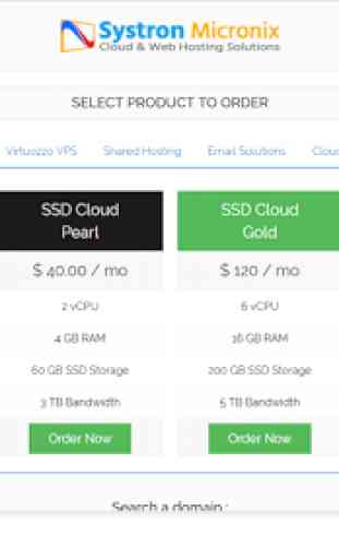 Systron Hosting Servers, VPS & Cloud Buying App 4