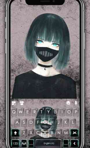 Thème de clavier Anime Mask Girl 1
