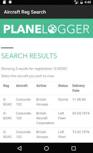 Aircraft Registration Search 2