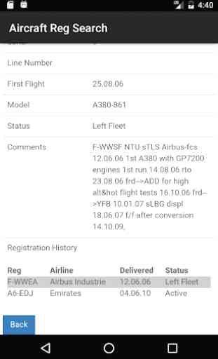 Aircraft Registration Search 4