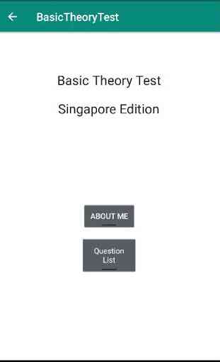 Basic Theory Test(BTT) Singapore 1