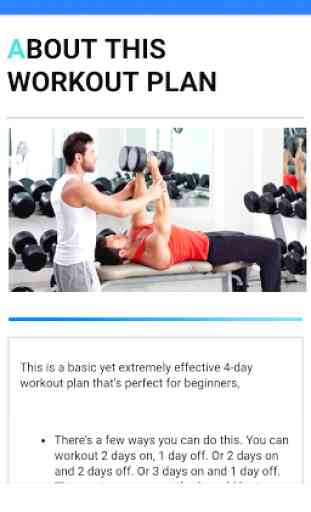 Beginners Gym Workout - 4 days a week plan 2