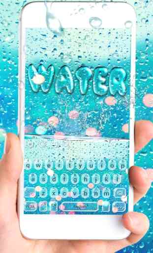 Blue Glass Water Keyboard Theme 4