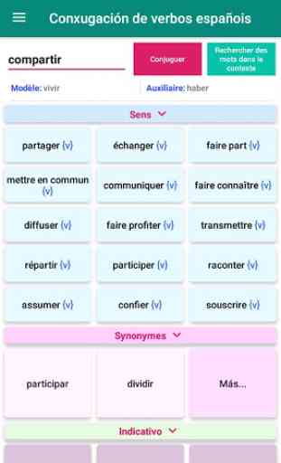 Espagnol verbe conjugaison-Conjugateur- Traduction 1
