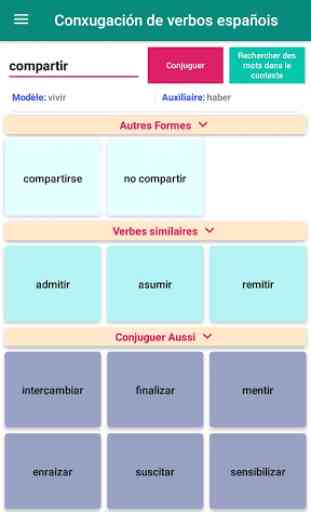 Espagnol verbe conjugaison-Conjugateur- Traduction 4