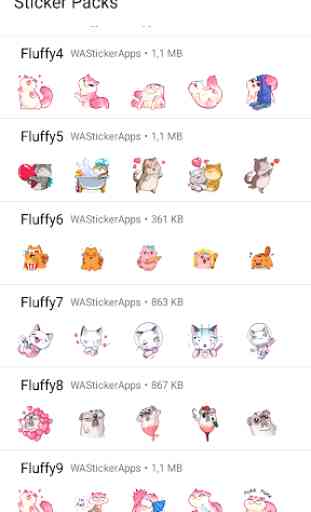 Fluffy Sticker For WhatsApp - Kawaii WAStickerApps 3