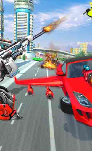 Flying Jetpack Car Robot Transform - Robot Games 2