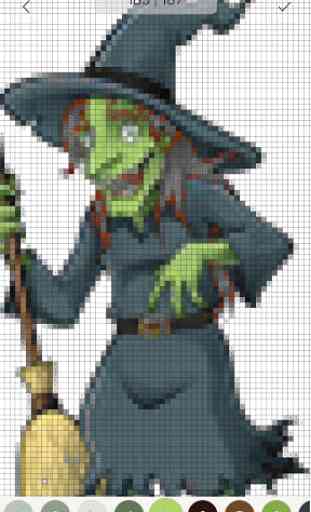 Granny Pixel Art Adult Horror Color by Number Book 2