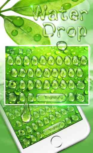 Green Water Drop Keyboard 2