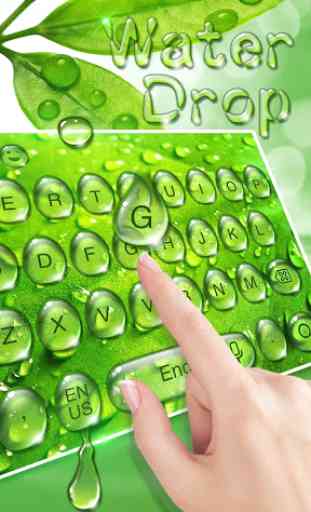 Green Water Drop Keyboard 3