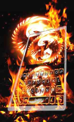Le thème de clavier d'incendie Phoenix 2