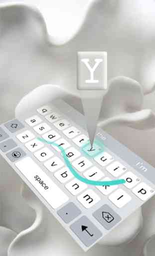 Pearl white & emoji pro keyboard theme 2