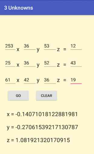 Simultaneous Equation Solver 3