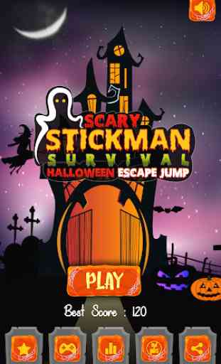 Survie de stickman effrayant - Halloween Escape Ju 1
