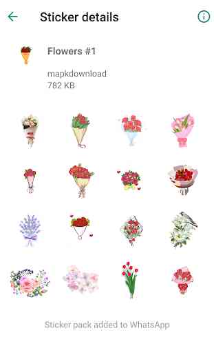 Autocollants de fleurs pour Whatsapp 1