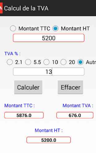 Calculatrice TVA 2