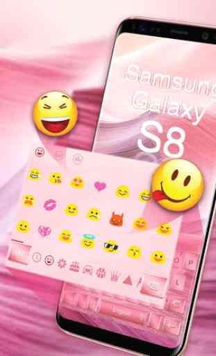 Clavier pour Galaxy S8 Pink 3