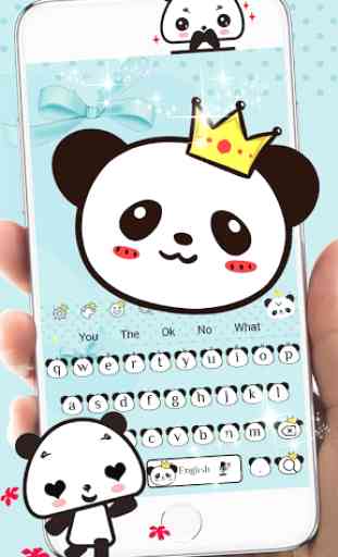 Cute Panda Keyboard Theme Panda 1