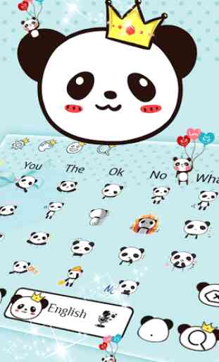 Cute Panda Keyboard Theme Panda 3