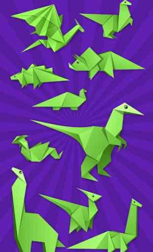 Dinosaures en origami et dragons en papier 1
